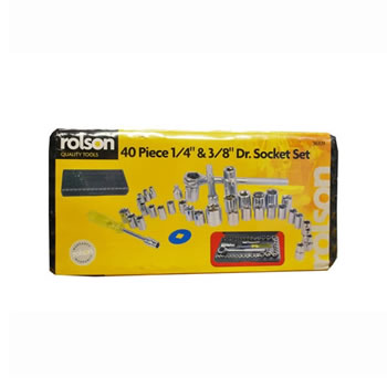 Image of Rolson 40pc Dr Socket Set