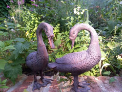 Extra image of Pair of Geese Sculptures - Hand Cast from High-Grade Aluminium