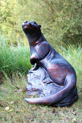 Extra image of Large Otter Garden Ornament