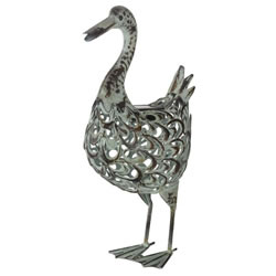 Small Image of Smart Solar Metal Silhouette Duck Outdoor Light (1050640RS)