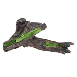 Small Image of Fluval Black Driftwood Replica With Moss 28cm