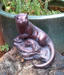 Image of Miniature Otter Garden Ornament