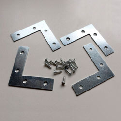 Small Image of 2.5 inch Flat Corner Braces Pack of 4 with Screws