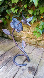 Extra image of Hummingbird Garden Sculpture