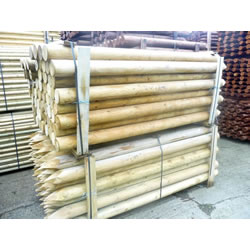 Small Image of 1.8m x 100mm Diameter Heavy Duty Pressure Treated Fence Posts (x10)