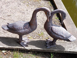 Extra image of Pair of Geese Sculptures - Hand Cast from High-Grade Aluminium