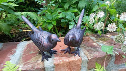 Extra image of Pair of Birds Garden Sculpture (20cm long)