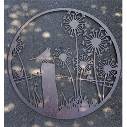 Extra image of Songbird Perching On A Post Wall Plaque