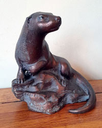 Extra image of Miniature Otter Garden Ornament