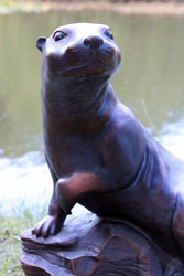 Extra image of Large Otter Garden Ornament