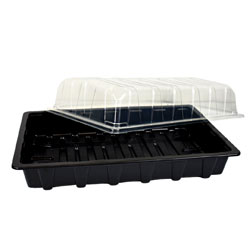 Small Image of Nutley's Clear Plastic Full Size Seed Propagator Lid and Seed Tray - Tray: With Holes - Pack Quantity: 10