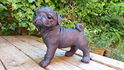 Image of Pug Dog Sculpture Figurine