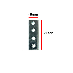 Extra image of 2" x4 Flat Shape Mending Plates Braces Wood Joint Brackets 4 Holes Bracket with Screw