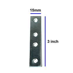 Extra image of 3" x4 Flat Shape Mending Plates Braces Wood Joint Brackets 4 Holes Bracket Screw