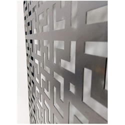 Extra image of Geometric Design 2mm Steel Rustic Metal Screen 75cm tall