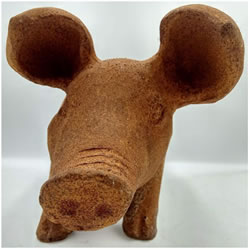 Extra image of Pig Garden Ornament - Cold Cast Iron