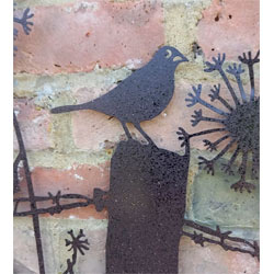 Extra image of Songbird Perching On A Post Wall Plaque