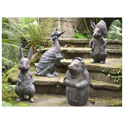 Small Image of Beatrix Potter Garden Sculptures: Peter Rabbit, Benjamin Bunny, Mrs Tiggy Winkle and Jemima Puddle-duck