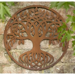 Extra image of 40cm Rustic Round Tree Wall Plaque With Twisted Roots