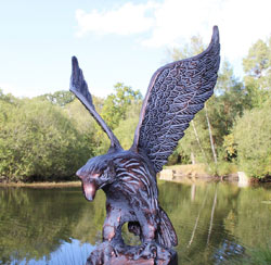Extra image of Eagle Swooping Garden Sculpture
