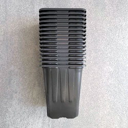 Image of 7cm Square Black Plant Pots (Pack of 15)