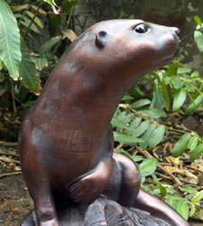 Image of Large Otter Garden Ornament
