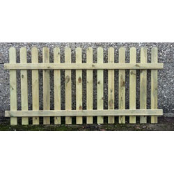 Extra image of 2x Wooden Picket Garden Fence Panels 90cm (3ft) Tall x 1.8m (6ft) Long - Hand Built Pressure Treated Wood