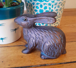 Extra image of Baby Rabbit Sculpture in Bronze effect Aluminium