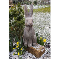 Small Image of Large Hare Sculpture - Stone Effect