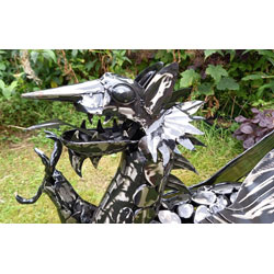 Extra image of Welsh Dragon Garden Ornament Sculpture 85cm long
