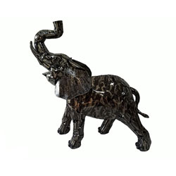 Small Image of 80cm tall Baby Elephant Metal Sculpture Garden Ornament