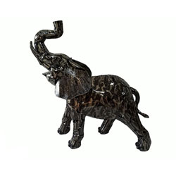Image of 80cm tall Baby Elephant Metal Sculpture Garden Ornament