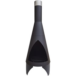 Small Image of Truro Modern Contemporary Steel Chiminea Patio Heater