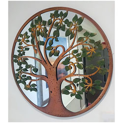 Extra image of Somersham Green Leaf Tree Of Life Mirror