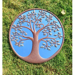 Extra image of Bronze And Green Leaf Tree Of Life Mirror