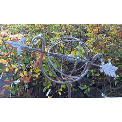 Extra image of Decorative Armillary Globe Border Stake In Sturdy Metal -150cm