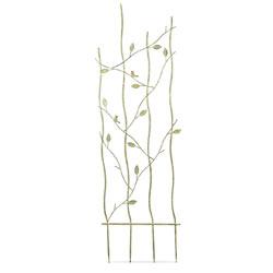 Extra image of Pair Of Verdigris Bird And Leaf Trellis Plant Support Panels