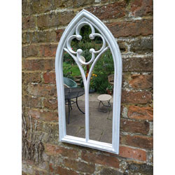 Extra image of Bexley Arched Mirror - Antique White Finish