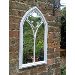 Extra image of Bexley Arched Mirror - Antique White Finish