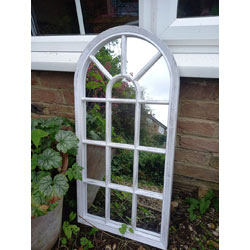 Small Image of Lutterworth Arched Mirror - Antique White