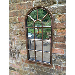 Small Image of Lutterworth Arched Mirror - Copper Finish