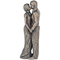 Small Image of Best Love - Cold Cast Bronze Sculpture of Couple Kissing