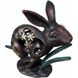 Extra image of Delightful Fret Work Rabbit Ornament