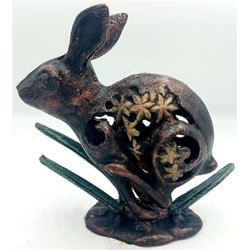 Extra image of Delightful Fret Work Rabbit Ornament