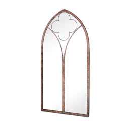 Small Image of Large Leavesdon Metal Framed Arched Mirror, 100cm Tall