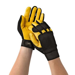 Small Image of Gold Leaf Soft Touch Gloves Ladies