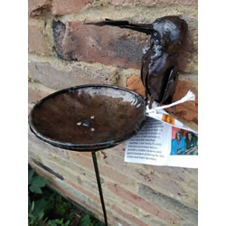 Small Image of RSPB Metal Kingfisher Plant Stake Bird Feeder from TILNAR