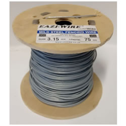 Small Image of 75m Roll of 3.15mm Diameter Galvanised Mild Steel Line or Straining Wire in a Handy Spool