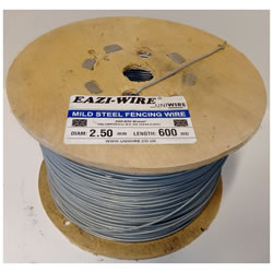 Small Image of 600m roll of 2.5mm Diameter Galvanised Mild Steel Line or Straining Wire