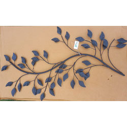 Extra image of Leaf and Branch Metal Wall Art - Mat Black